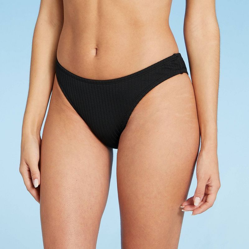 Women's Ribbed Cheeky Bikini Bottom - Shade & Shore™ | Target