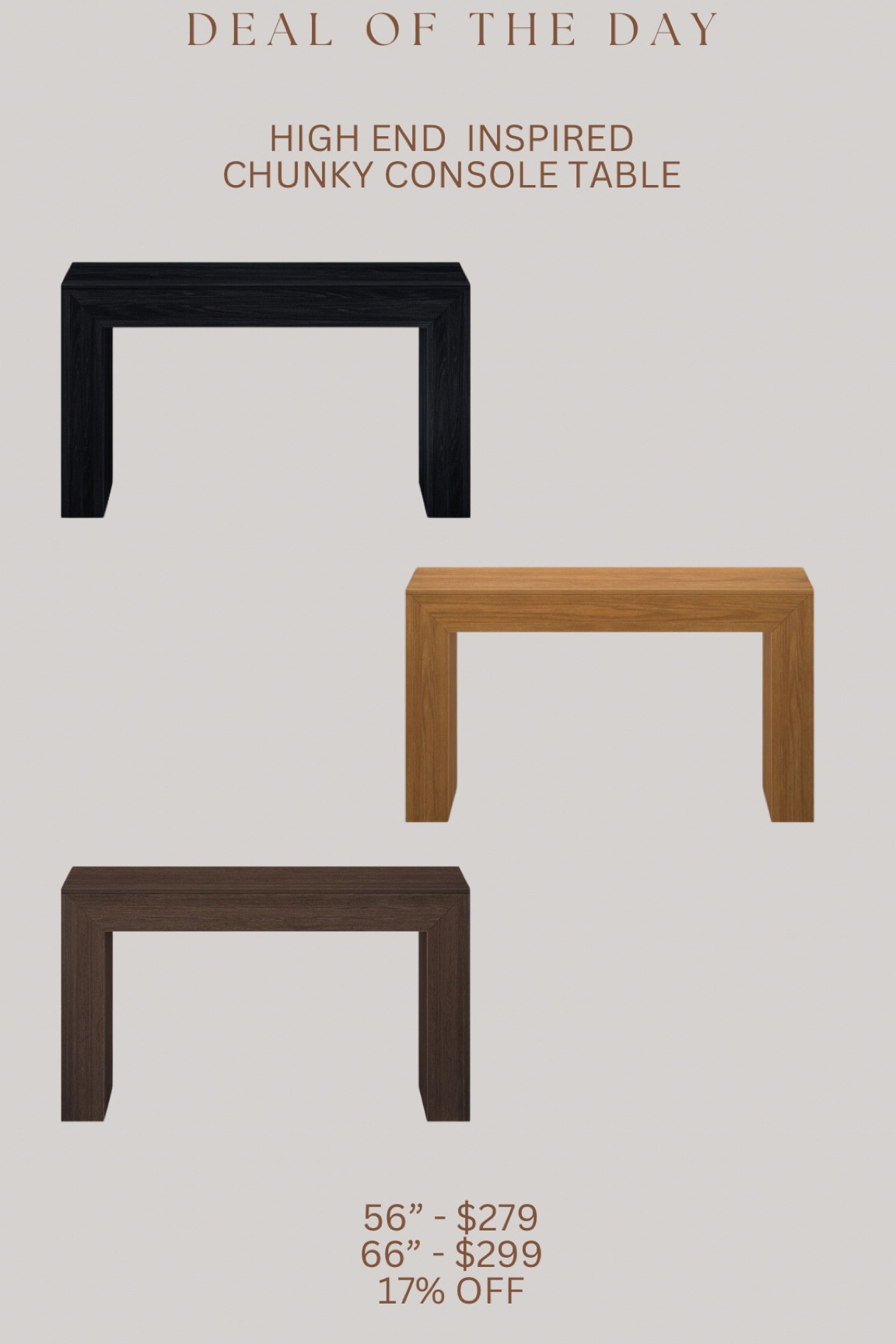 Ohhhhh my gosh!!!! My new favorite high end inspired console table!!!! I cannot believe the price for this chunky style! Comes in 56” & 66”! Up to 19% off right now! These will sellout & I’ve noticed restocks can take awhile on their site 🚨

#LTKStyleTip #LTKSaleAlert #LTKHome