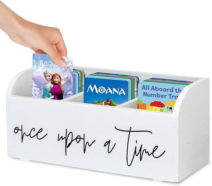 Yoto Card Holder,Wooden Yoto Card Case, Yoto Card Storage Box with Two Compartments, Wood Trading... | Amazon (US)