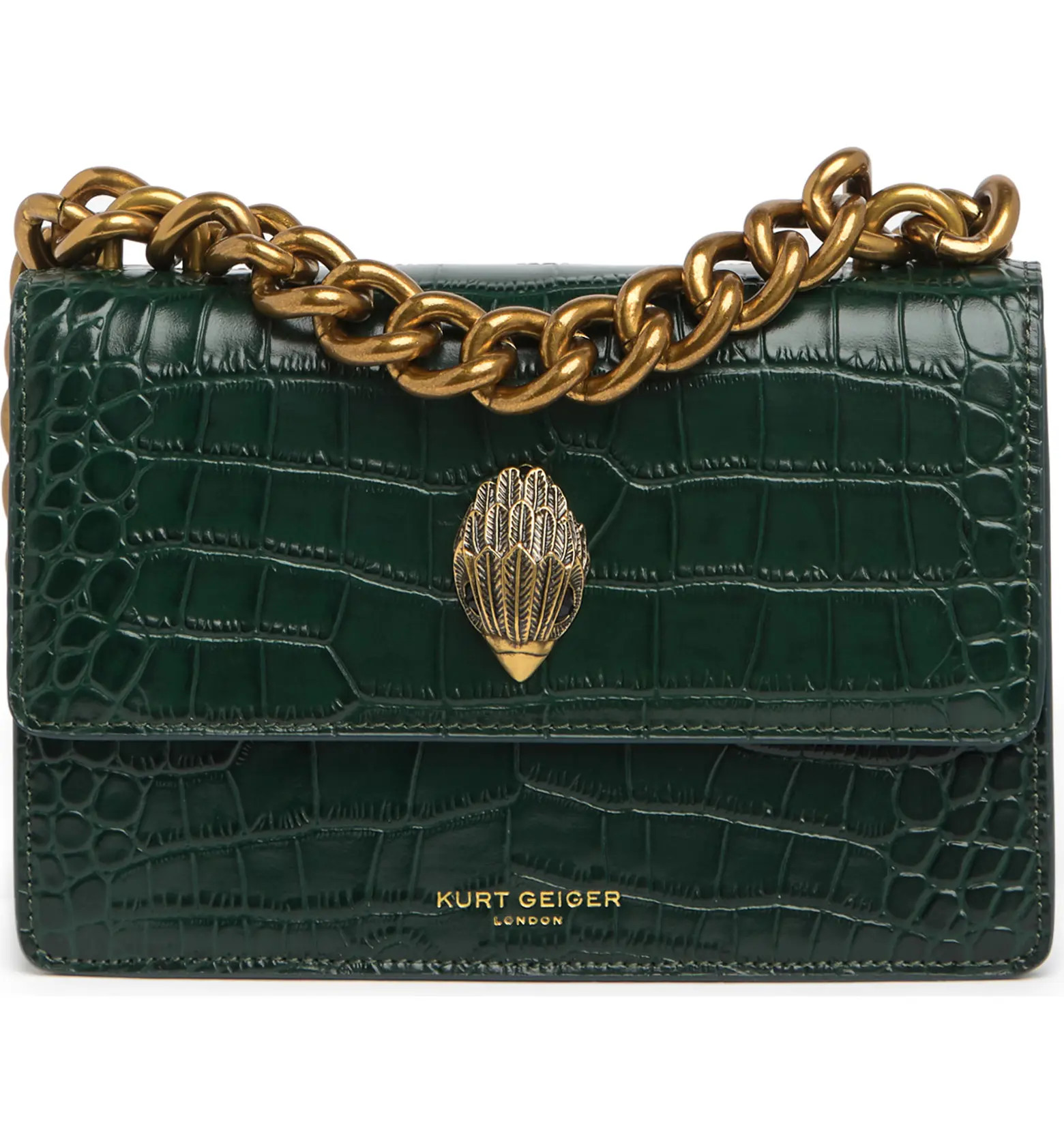 Shoreditch Small Croc Embossed Leather Crossbody Bag | Nordstrom
