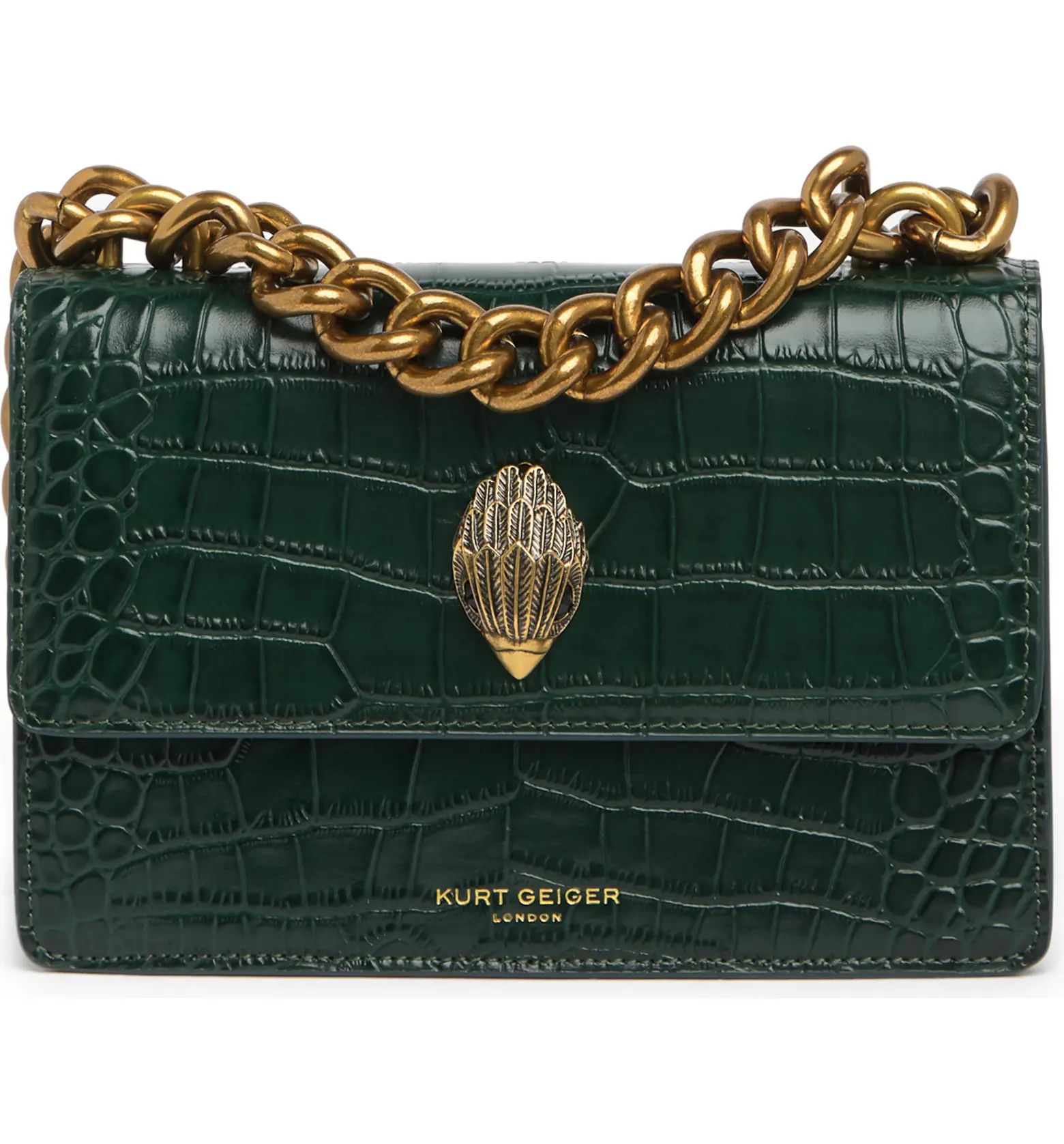 Shoreditch Small Croc Embossed Leather Crossbody Bag | Nordstrom