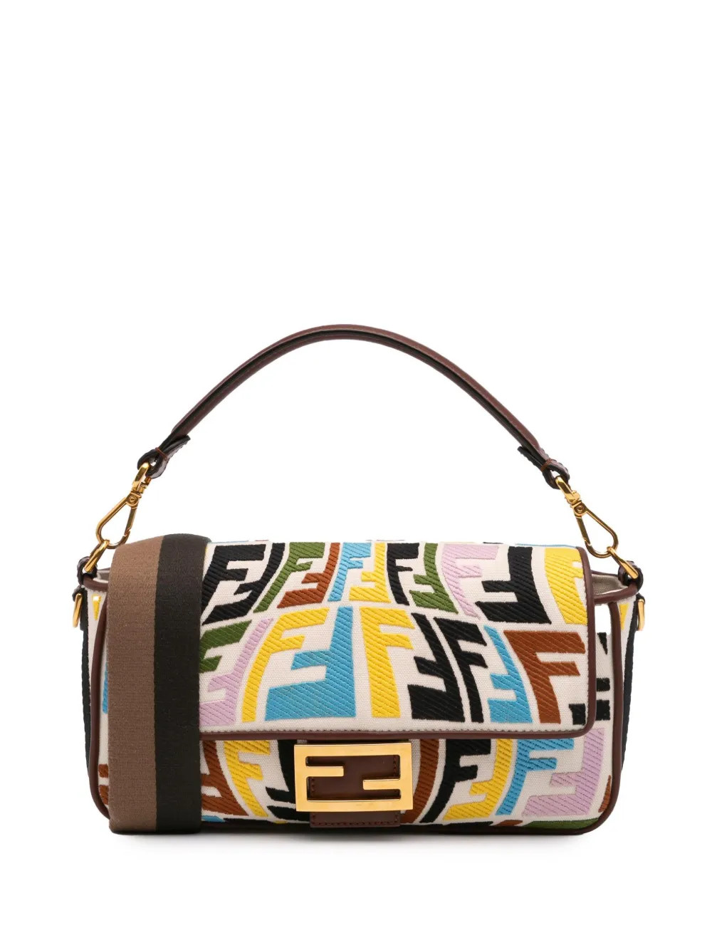 2010-2025 Sarah Coleman Zucca Embroidered Canvas Fish Eye Vertigo Baguette satchel | Farfetch Global