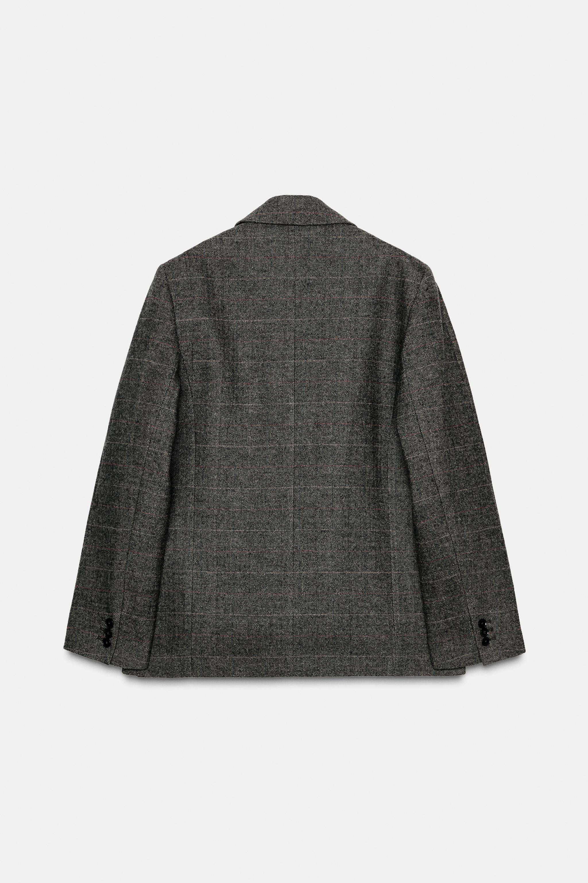 OVERSIZE PLAID BLAZER WITH WOOL ZW COLLECTION | Zara US