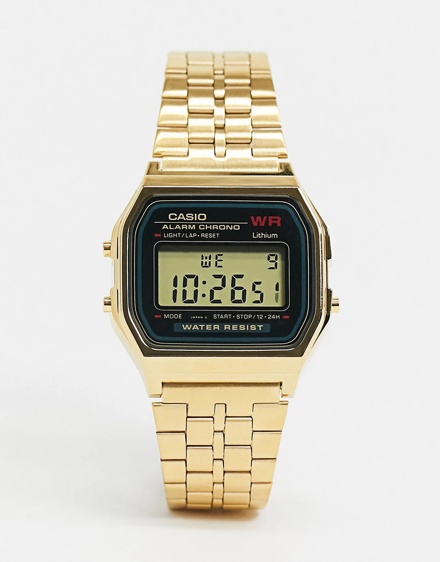 Casio A159WGEA-1EF gold digital bracelet watch | ASOS (Global)