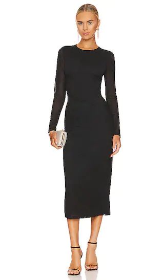 Sensei Mesh Midi Dress in Black | Revolve Clothing (Global)