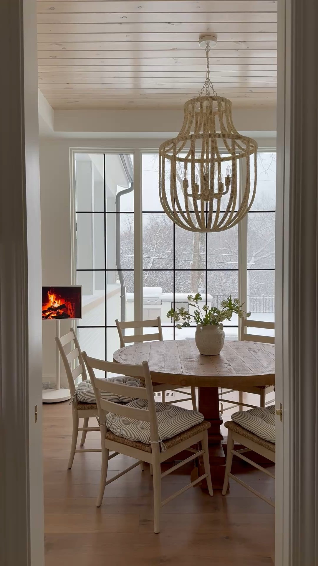 Cozy breakfast room vibes! Pretty dining table dining chair combo! Love these cushions I found on Amazon that come in lots of different colors and patterns! 

#LTKHome