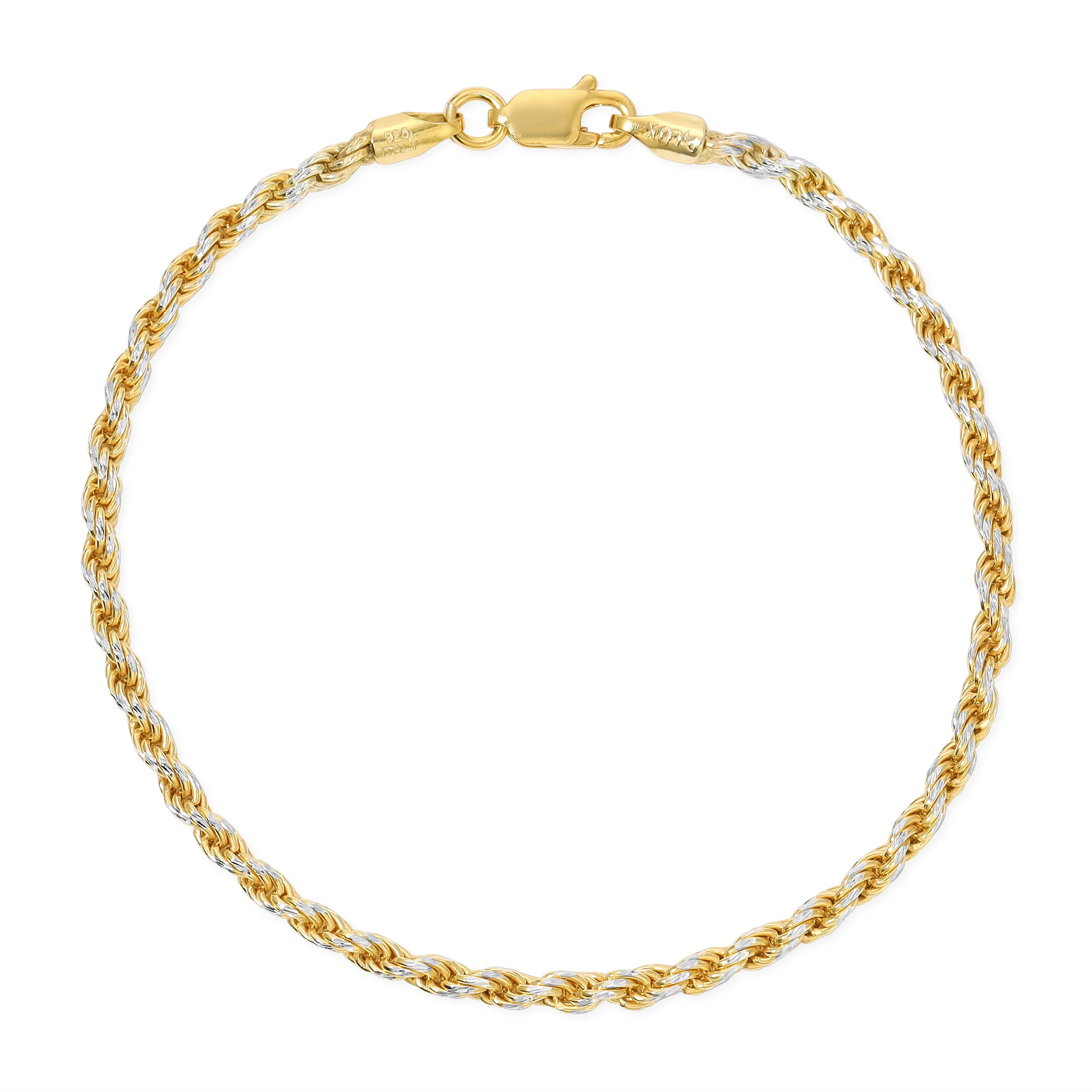 Two Toned Diamond Cut Rope Bracelet | Joy Dravecky