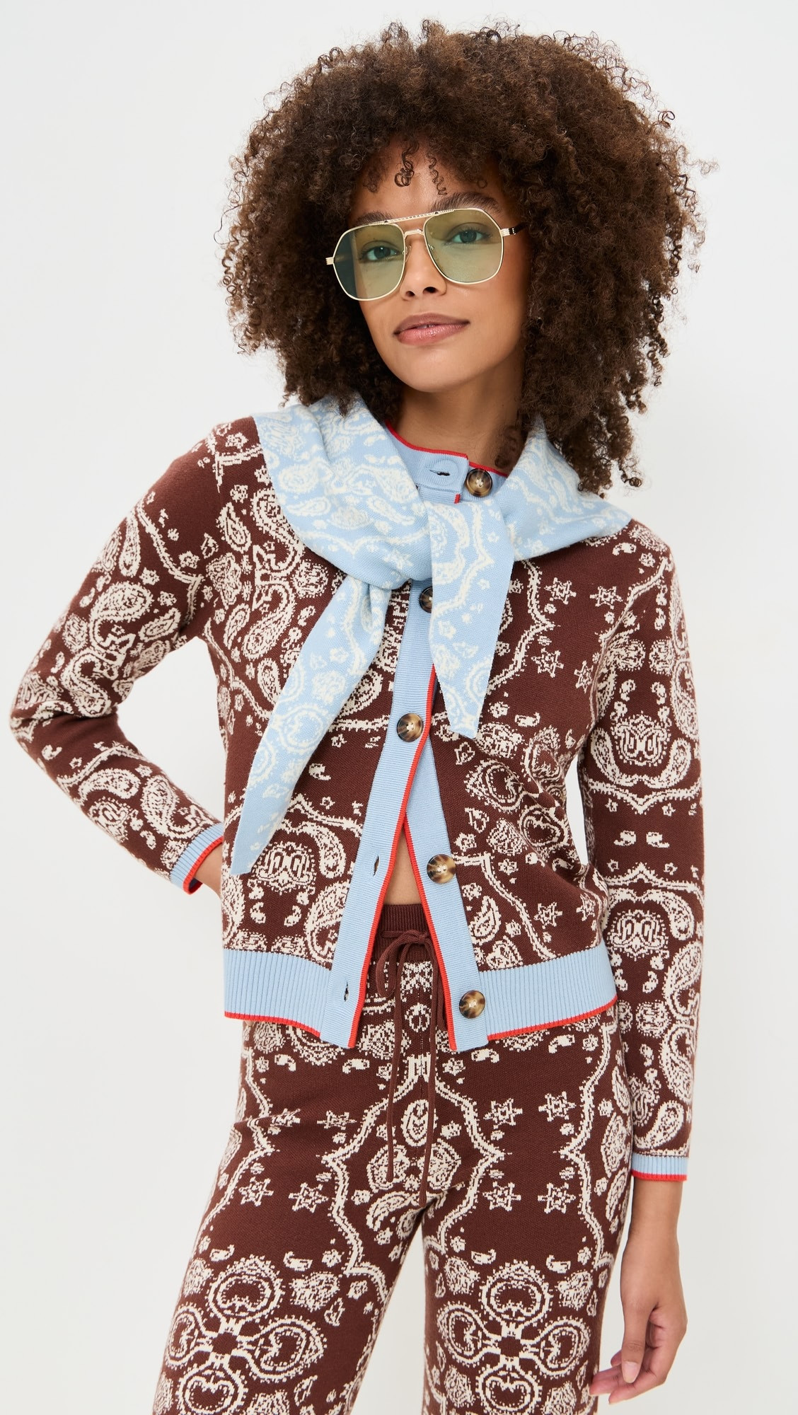 Chocolate Bandana Holly Cardigan | Shopbop