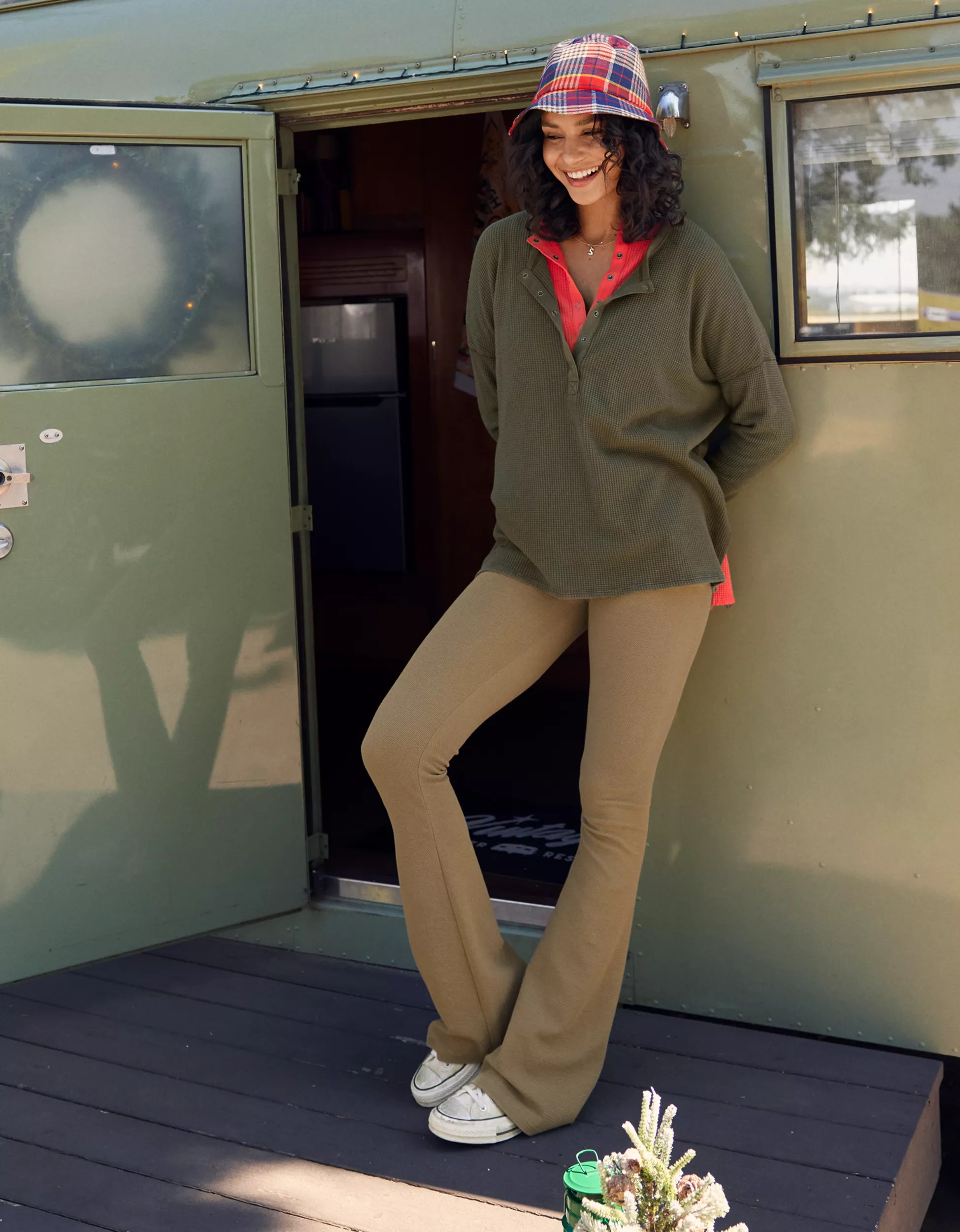 OFFLINE By Aerie PartyFavor High Waisted Flare Legging | Aerie