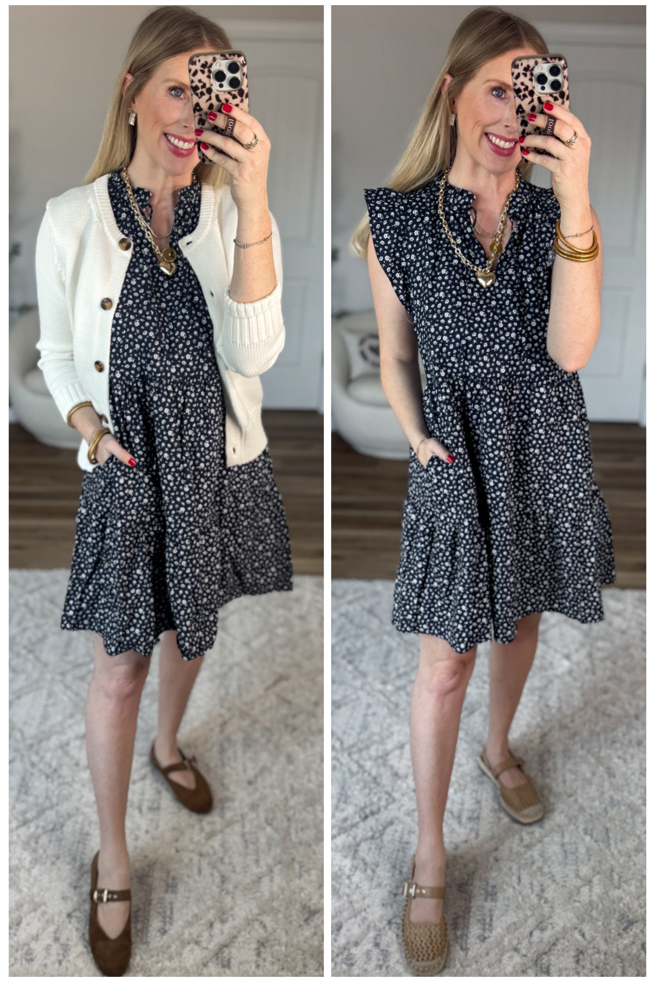 2 ways to style this time and tru floral mini dress from Walmart! 

#LTKootd