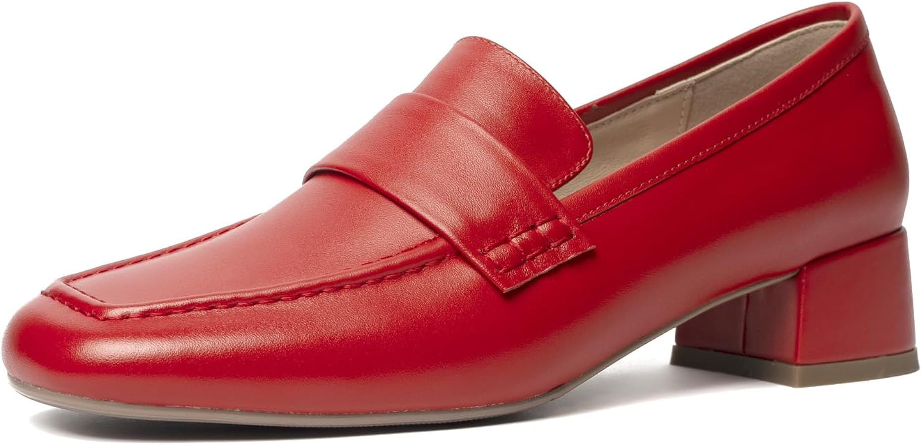 Women's Dress Leather Heels Loafer | Amazon (US)