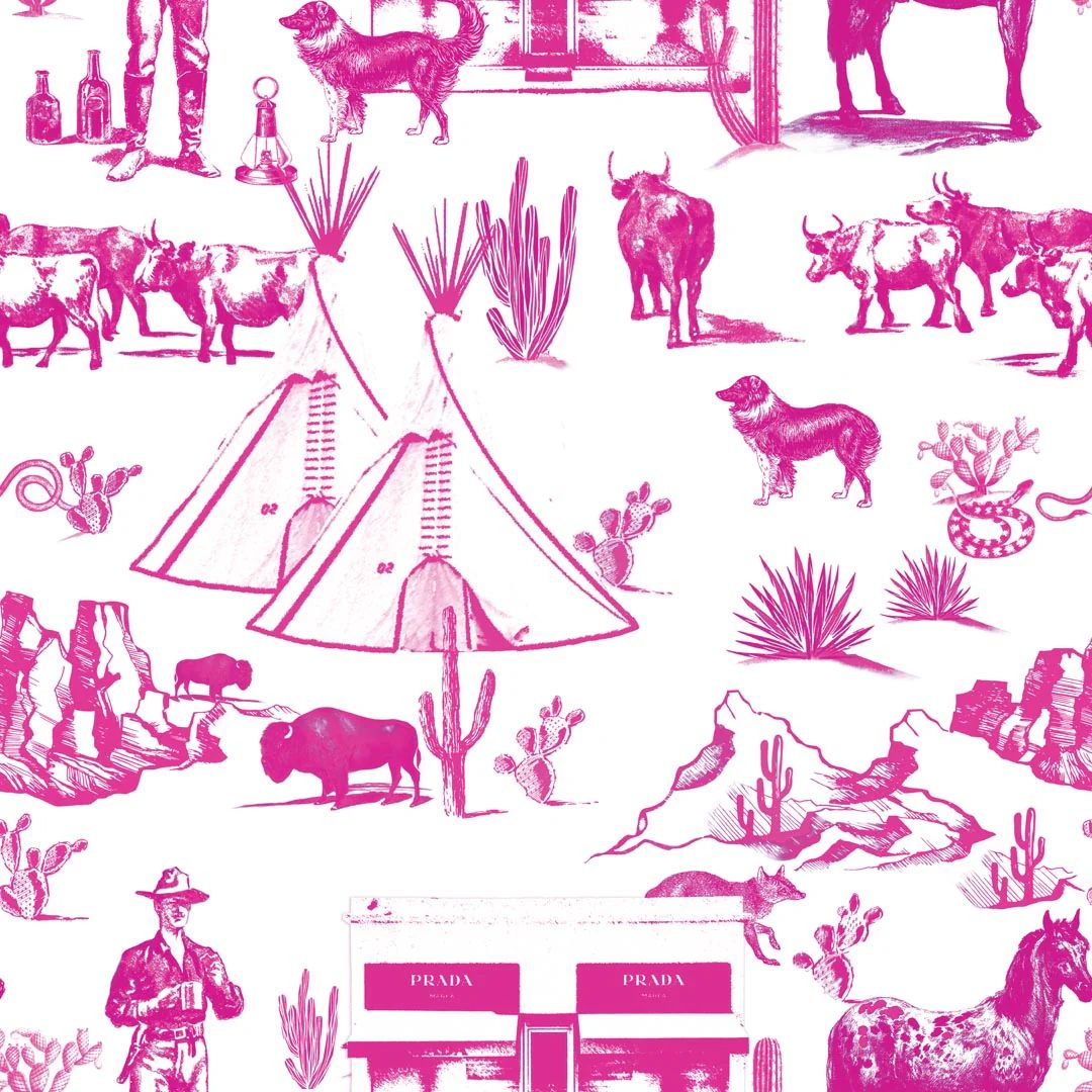Marfa Toile Traditional Wallpaper | Colorful Prints, Wallpaper, Pajamas, Home Decor, & More | Katie Kime Inc