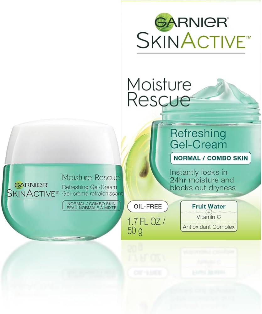 Garnier SkinActive Moisture Rescue Refreshing Gel-Cream for Normal/Combo Skin, Oil-Free, 1.7 Oz (... | Amazon (US)