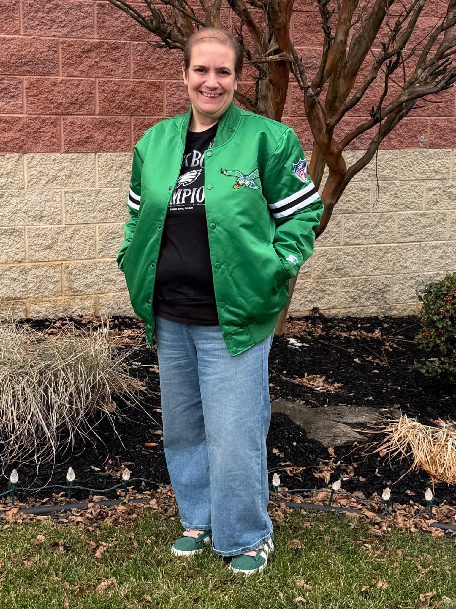 I am obsessed with this Eagles starter jacket that I got for Christmas! 

#LTKOver40 #LTKMidsize #LTKootd