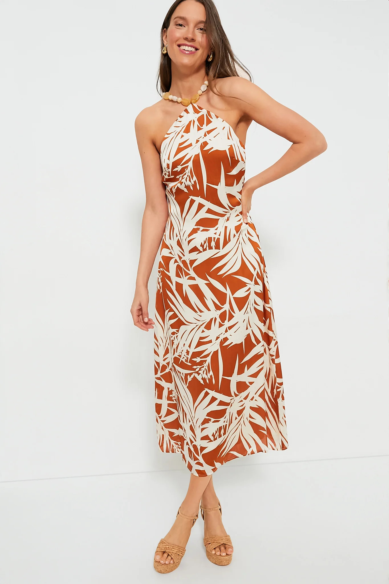 Bronze Leafy Floral Mallorca Maxi Dress | Tuckernuck (US)