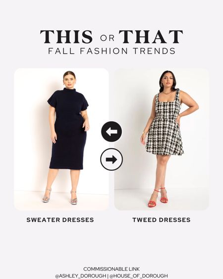 This or That: Fall Fashion Trends — sweater dress vs. tweed dress from Eloquii 

#LTKSeasonal #LTKplussize #LTKstyletip