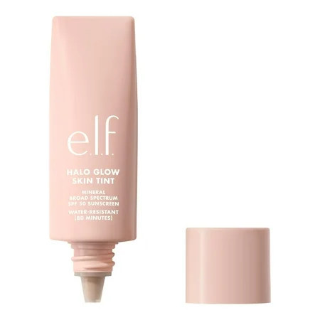 e.l.f. Halo Glow Skin Tint Mineral SPF 50, Tinted Moisturizer, 10 Tan Neutral, 1 fl oz | Walmart (US)