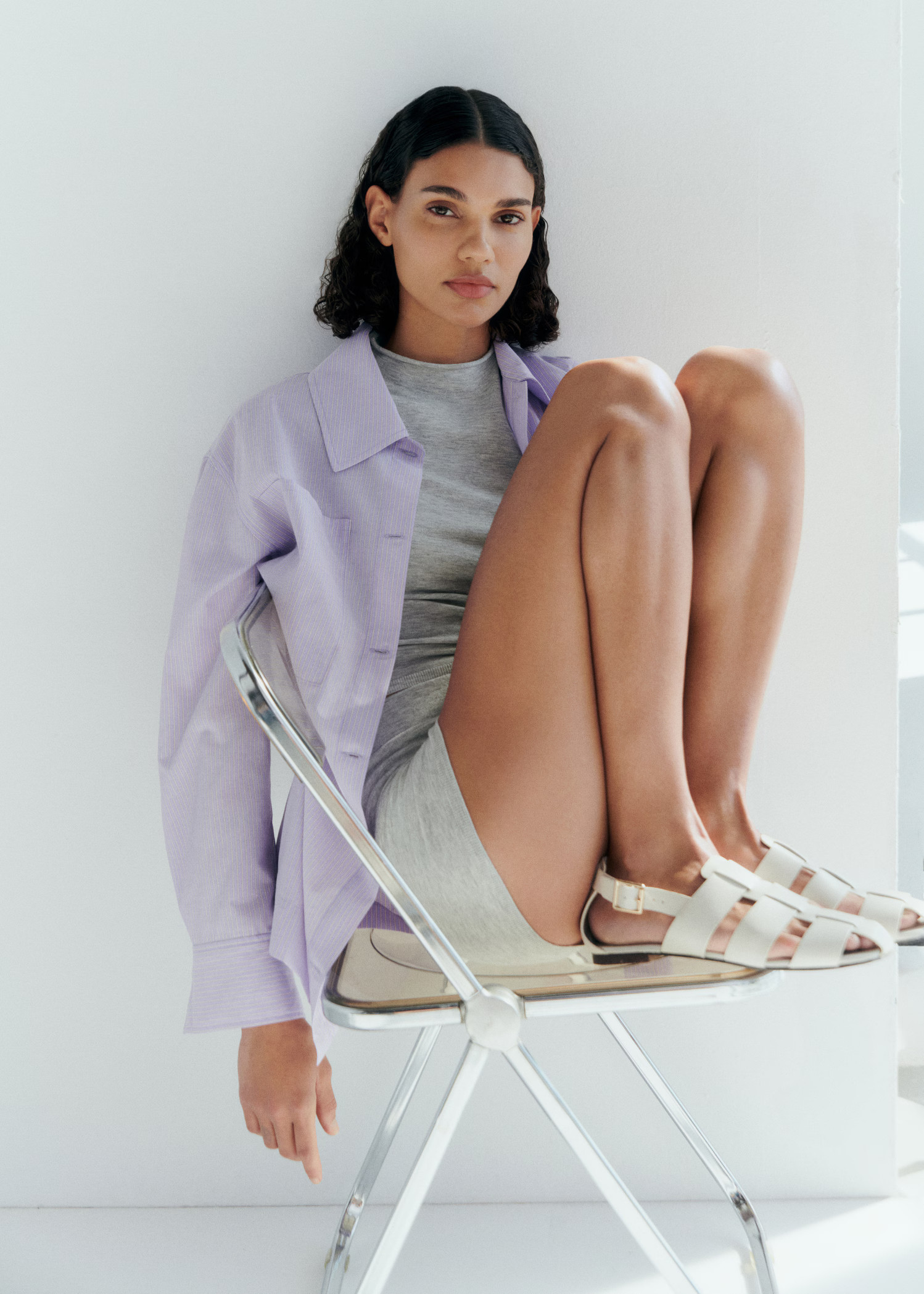 Oversize striped shirt | Mango (US/MX/AU)