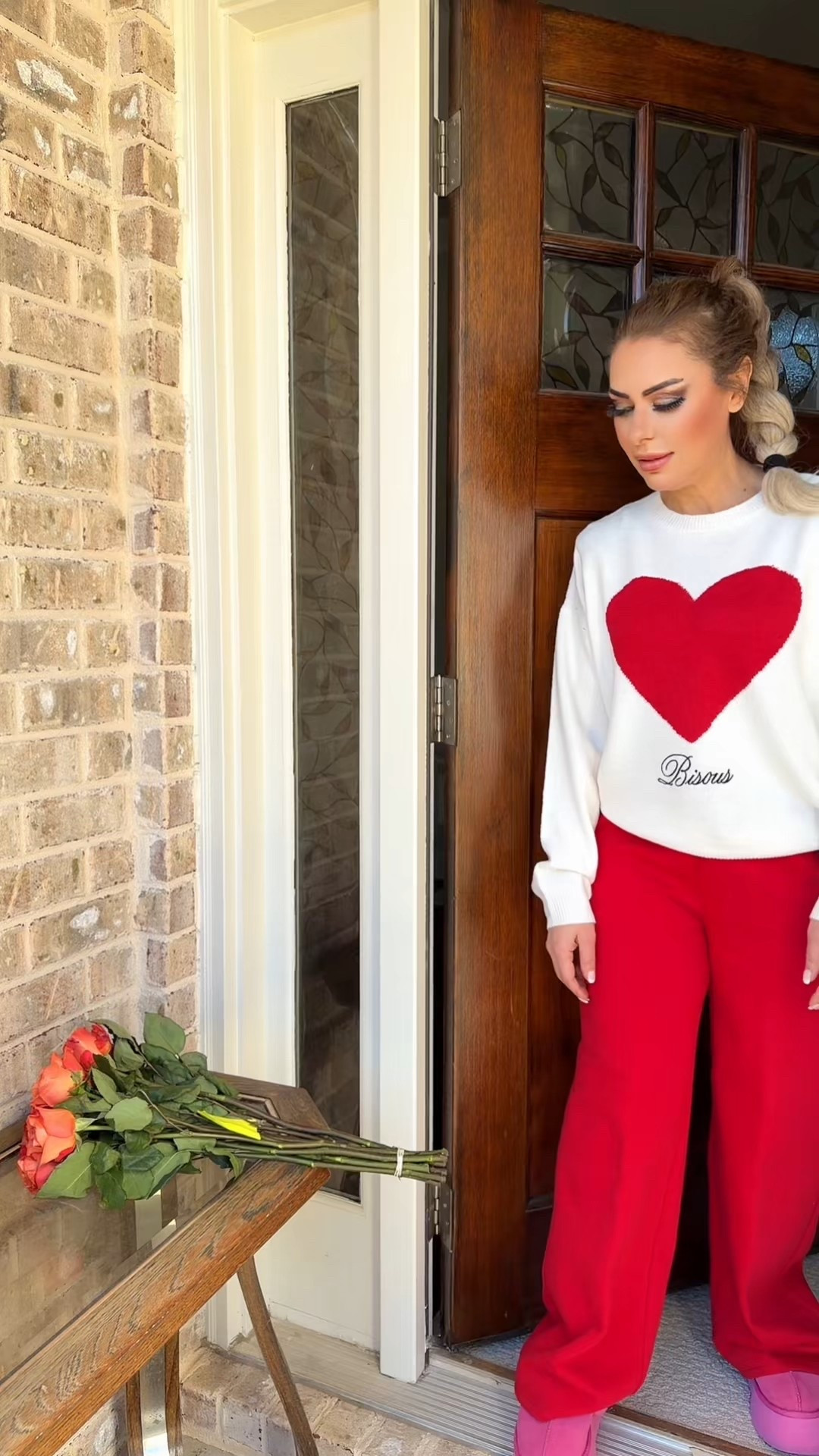 Happy Valentine’s Day♥️
 Women's Valentine's Pullover Heart Sweater - A New Day™ Cream S
  @Target 

Yes, my outfit for today is perfect for Valentine's Day: a heart-patterned sweater and red sweatpants. What do you think? ♥️🎁🎯

#LTKootd #LTKNYFW #LTKValentine