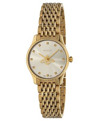 Gucci G-Timeless Gold PVD Stainless Steel Bracelet Watch 29mm - Macy's | Macy's