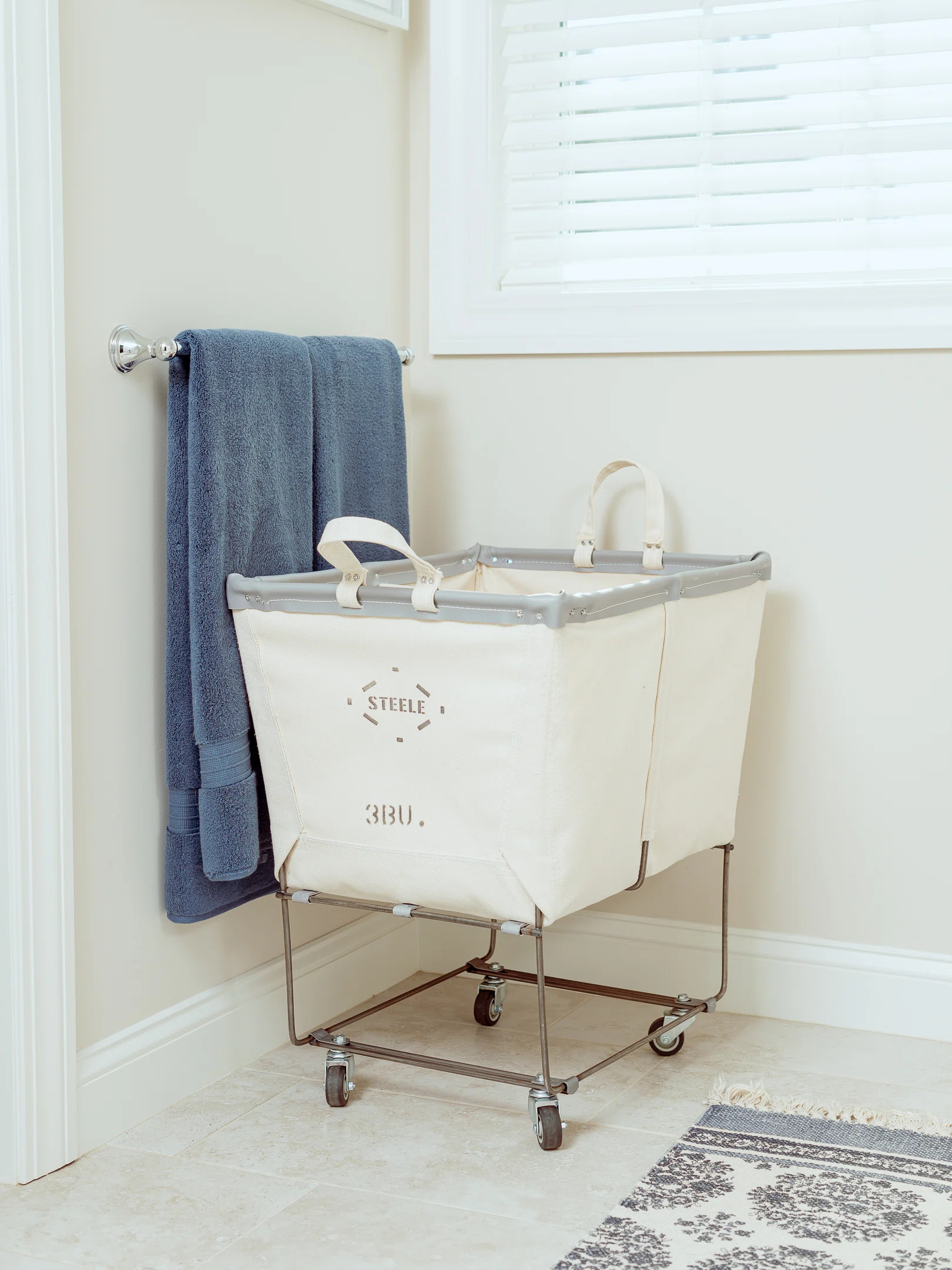 Canvas Rolling Laundry Basket with Handles | Wayfair North America