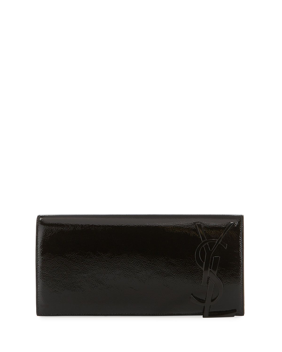 Smoking Monogram Patent Leather Clutch Bag, Black | Neiman Marcus