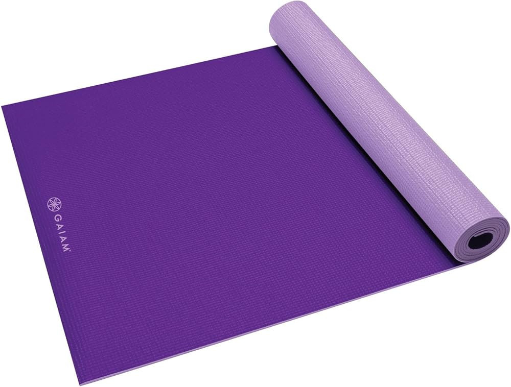Gaiam Solid Color Yoga Mat, Non Slip Exercise & Fitness Mat for All Types of Yoga, Pilates & Floo... | Amazon (US)