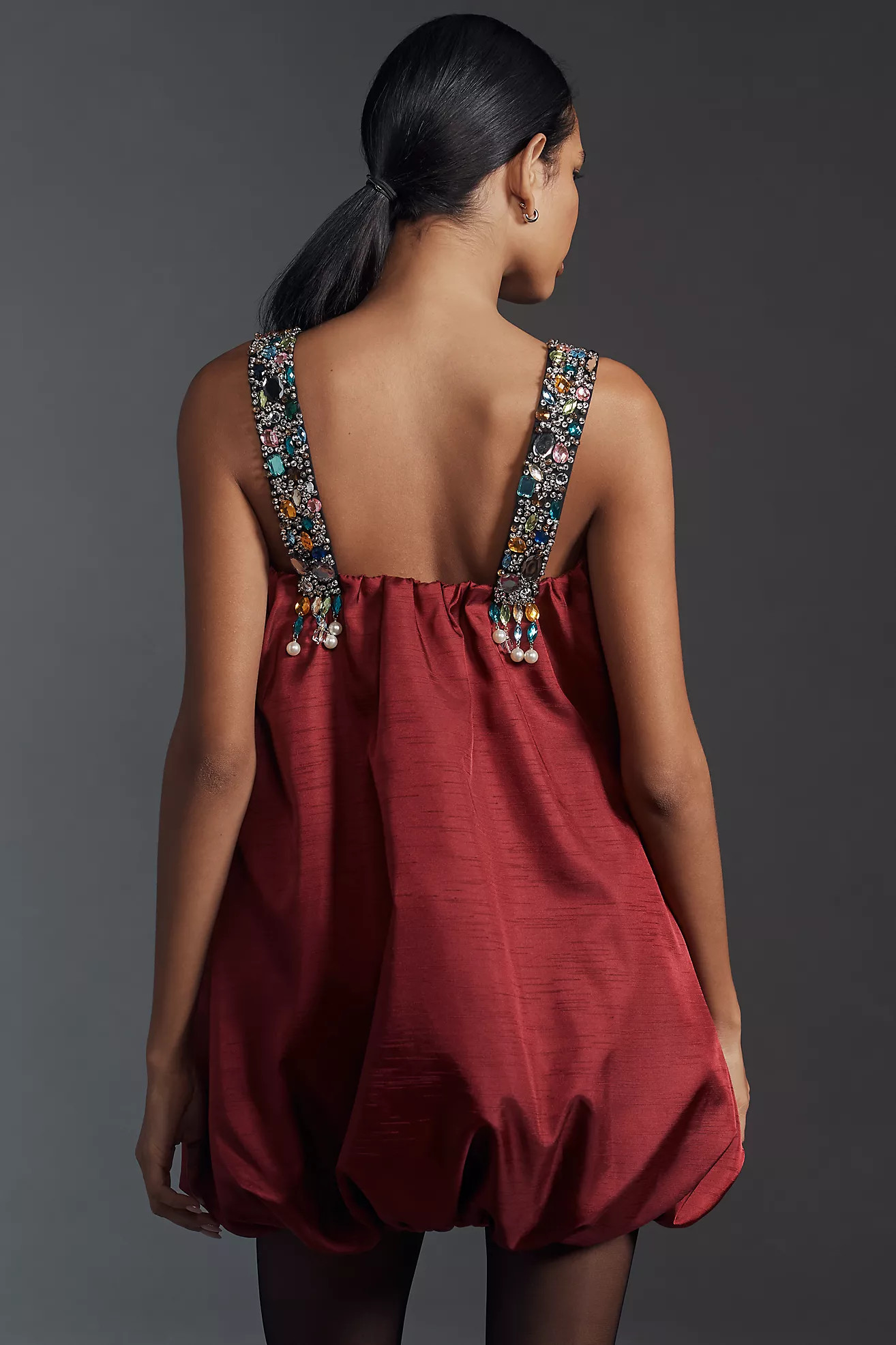 Sunday in Brooklyn Embellished-Strap Bubble Mini Dress | Anthropologie (US)