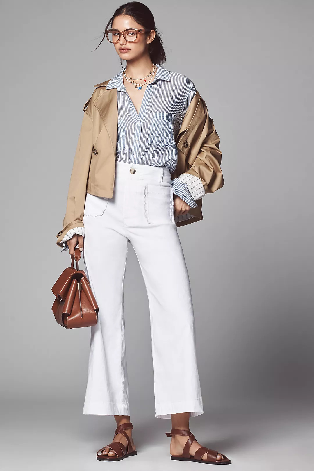 The Colette Scallop-Pocket Cropped Wide-Leg Pants by Maeve: Magic Fabric Edition | Anthropologie (US)