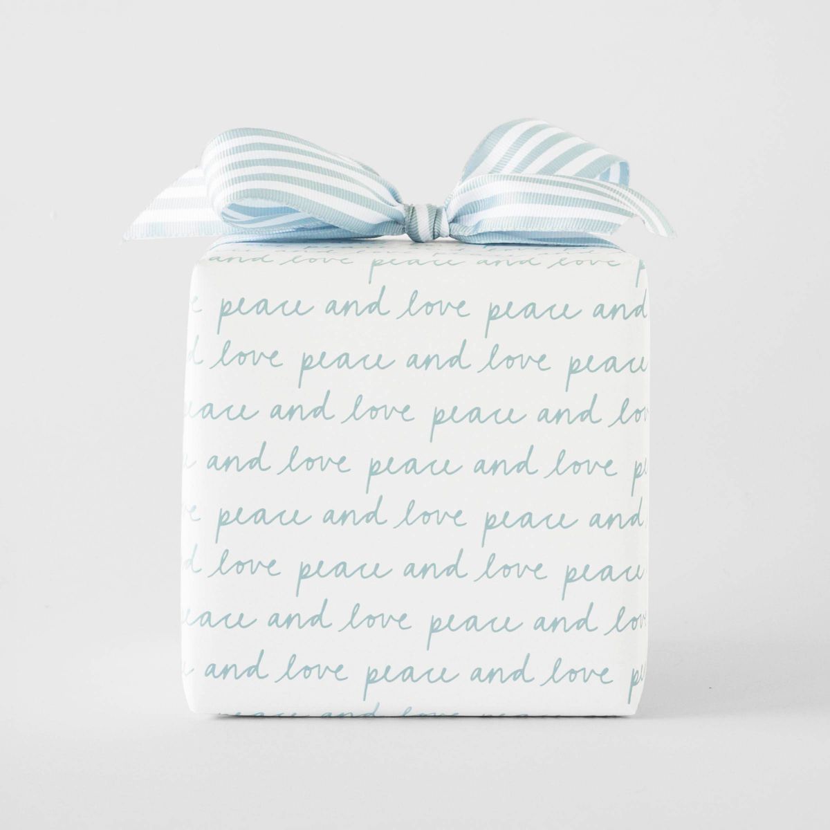 25 sq ft 'Peace and Love' Gift Wrap White/Blue - Sugar Paper™ + Target | Target