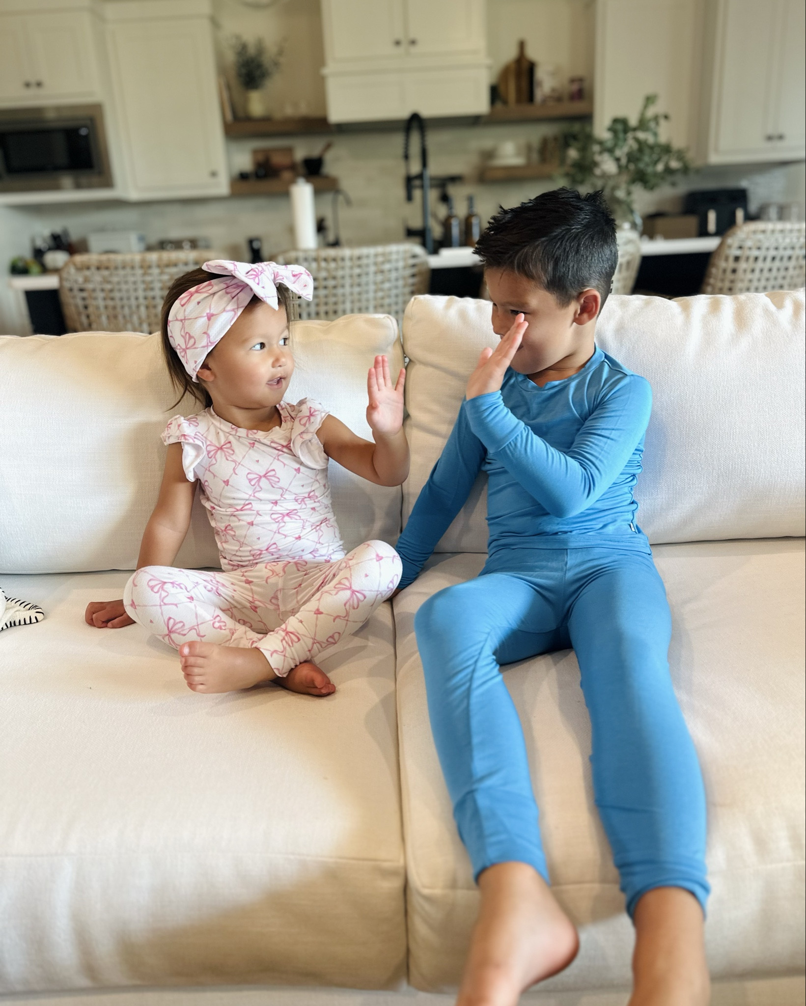 mornings in our fav @bumsandrosesofficial bamboo pjs 🥰
#bumsandroses #bamboopajamas #kidspjs 

#LTKKids #LTKFamily