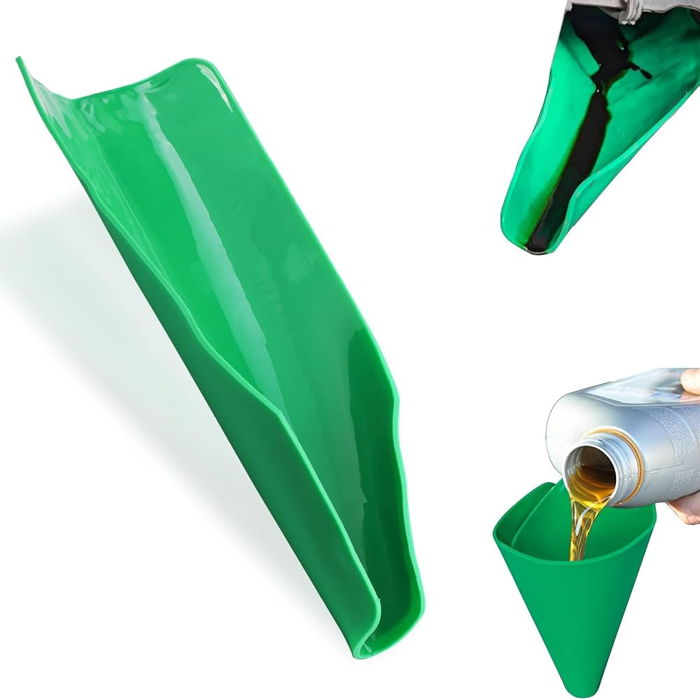Reused Flexible Foldable Oil Funnel, Multi-Purpose Form a Funnels for Automotive Use, Easy to Cle... | Amazon (US)