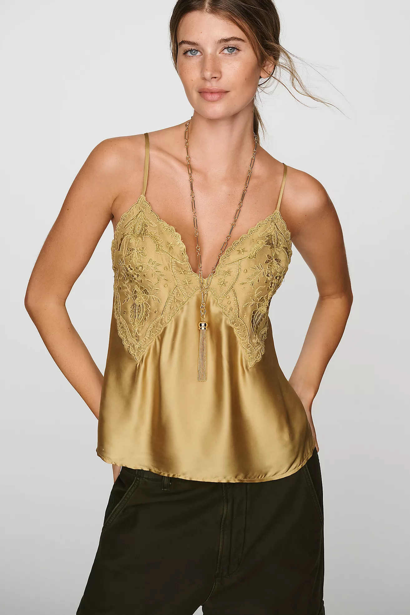 LyreBird Embroidered Cami | Anthropologie (US)