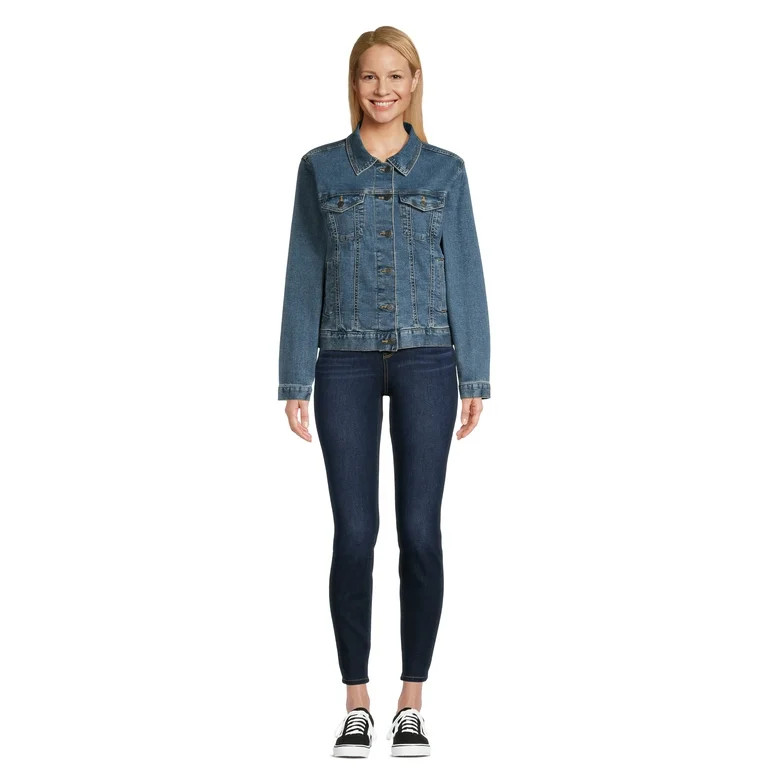 Time and Tru Women's and Women's Plus Denim Jacket, Sizes XS-4X | Walmart (US)
