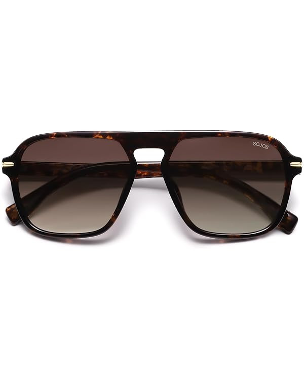 SOJOS Retro Aviator Polarized Sunglasses for Men Women Trendy Vintage Square Pilot Mens Shades SJ... | Amazon (US)
