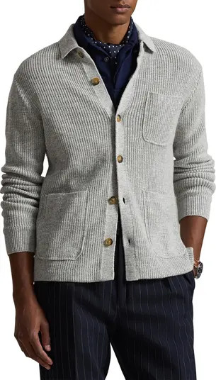 Ribbed Full Button Cotton Cardigan | Nordstrom