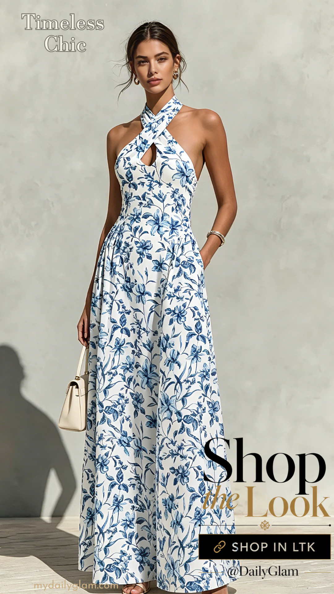Blue Floral Crisscross Halter Maxi Dress
#HalterMaxiDress #ToilePrint #VacationOutfit #WeddingGuestDress #SummerFloralStyle 

 #LTKootd #LTKOver40 #LTKWorkwear