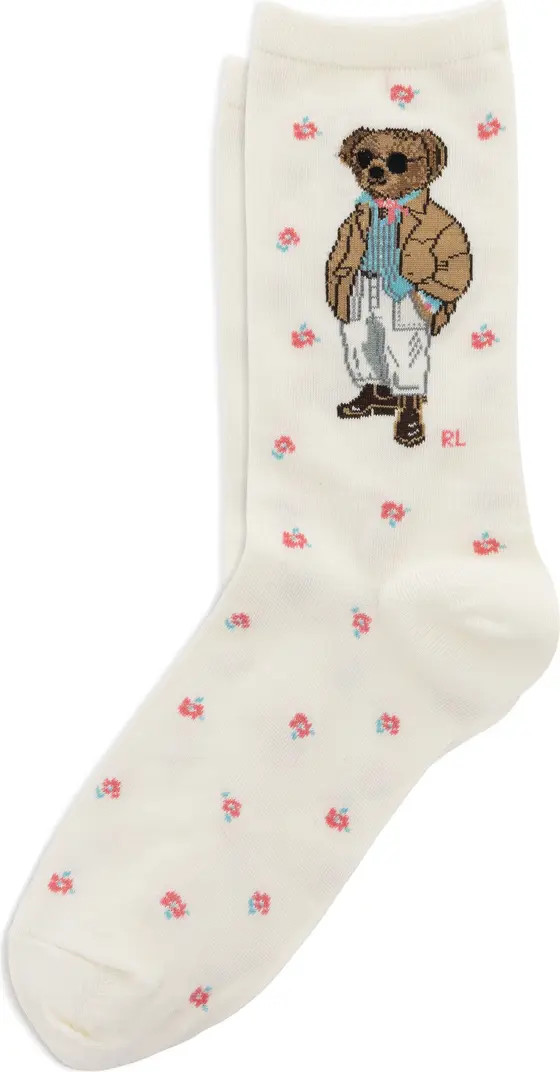 Bear Cotton Blend Crew Socks | Nordstrom