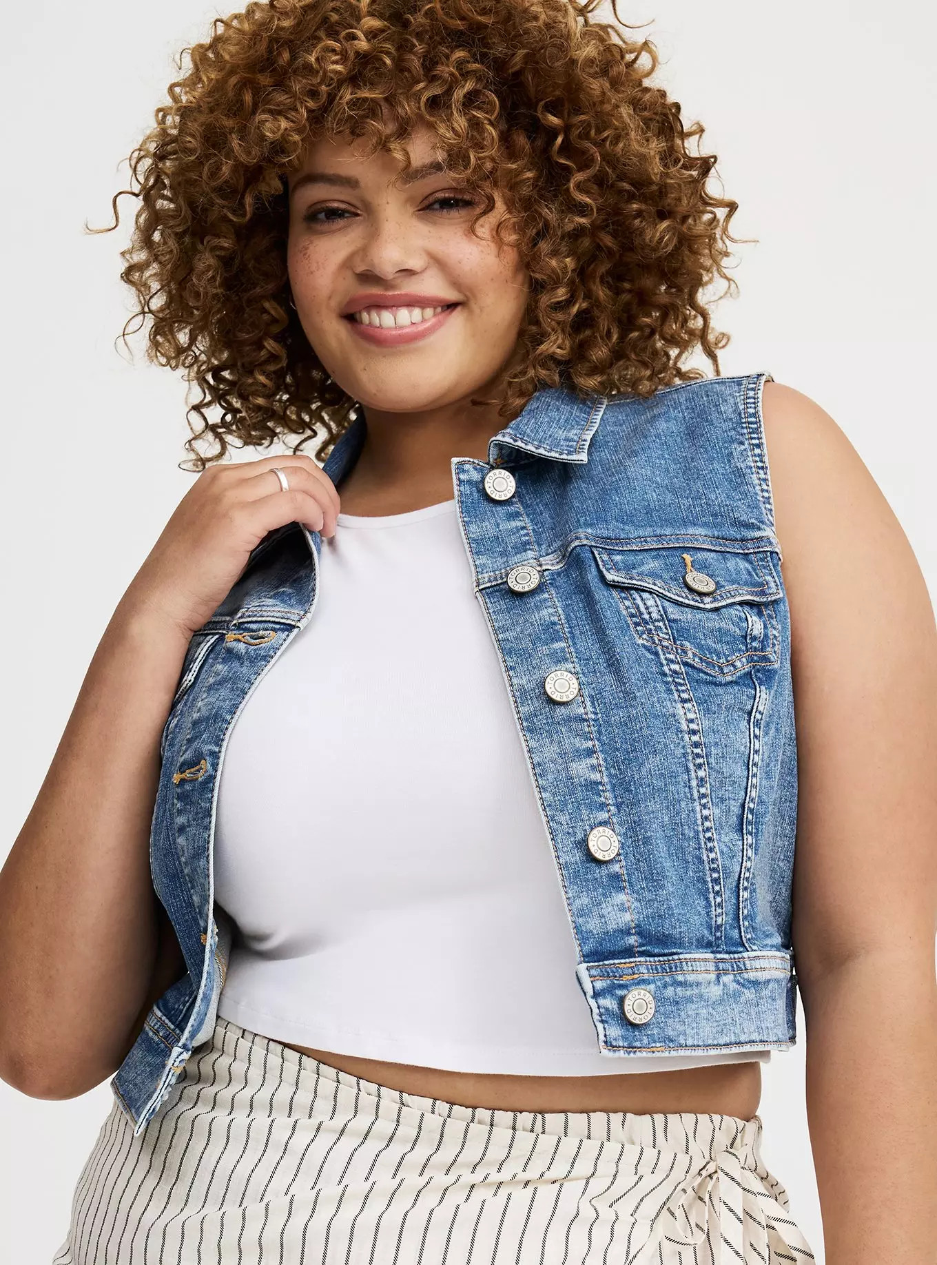Cropped Denim Vest | Torrid (US & Canada)