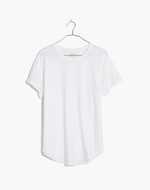 Whisper Cotton Rib-Crewneck Tee | Madewell