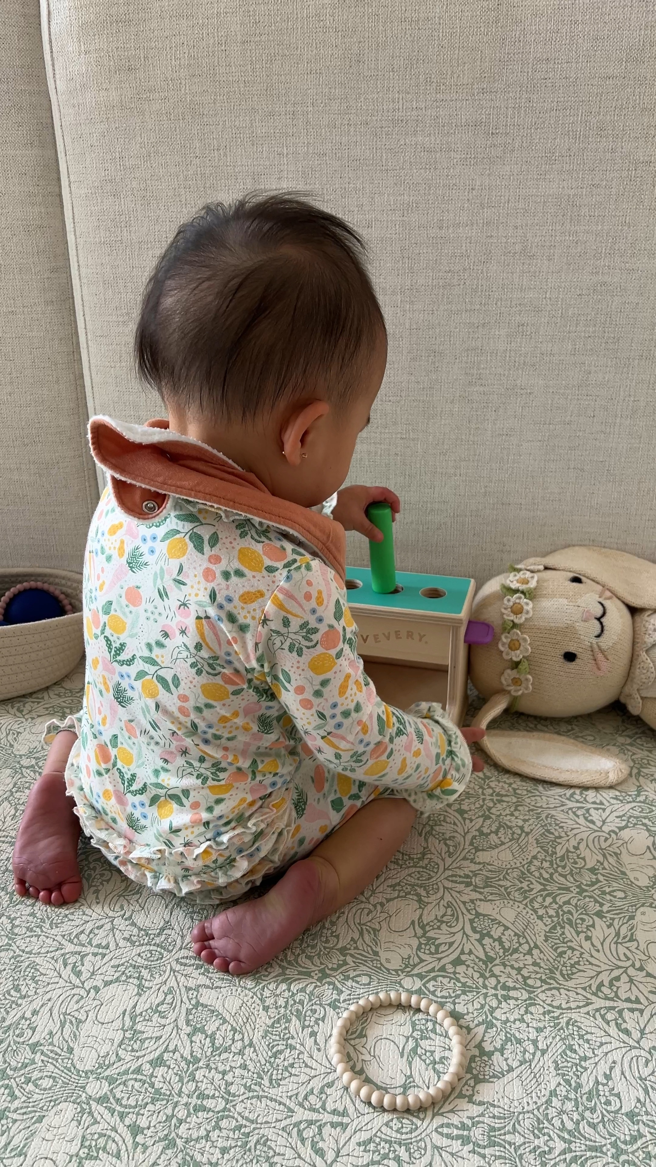 Baby toys that are Montessori inspired we use! These Lovevery Playkits are pretty much all we have. I love how they meet baby girl where she is developmentally and they send a new kit every two months from 0-12 then every three months from 1-year-old and up! I love the toys but the guide book is phenomenal with extra activities, suggestions and ideas for parents! 

#LTKkids #LTKfamily #LTKbaby