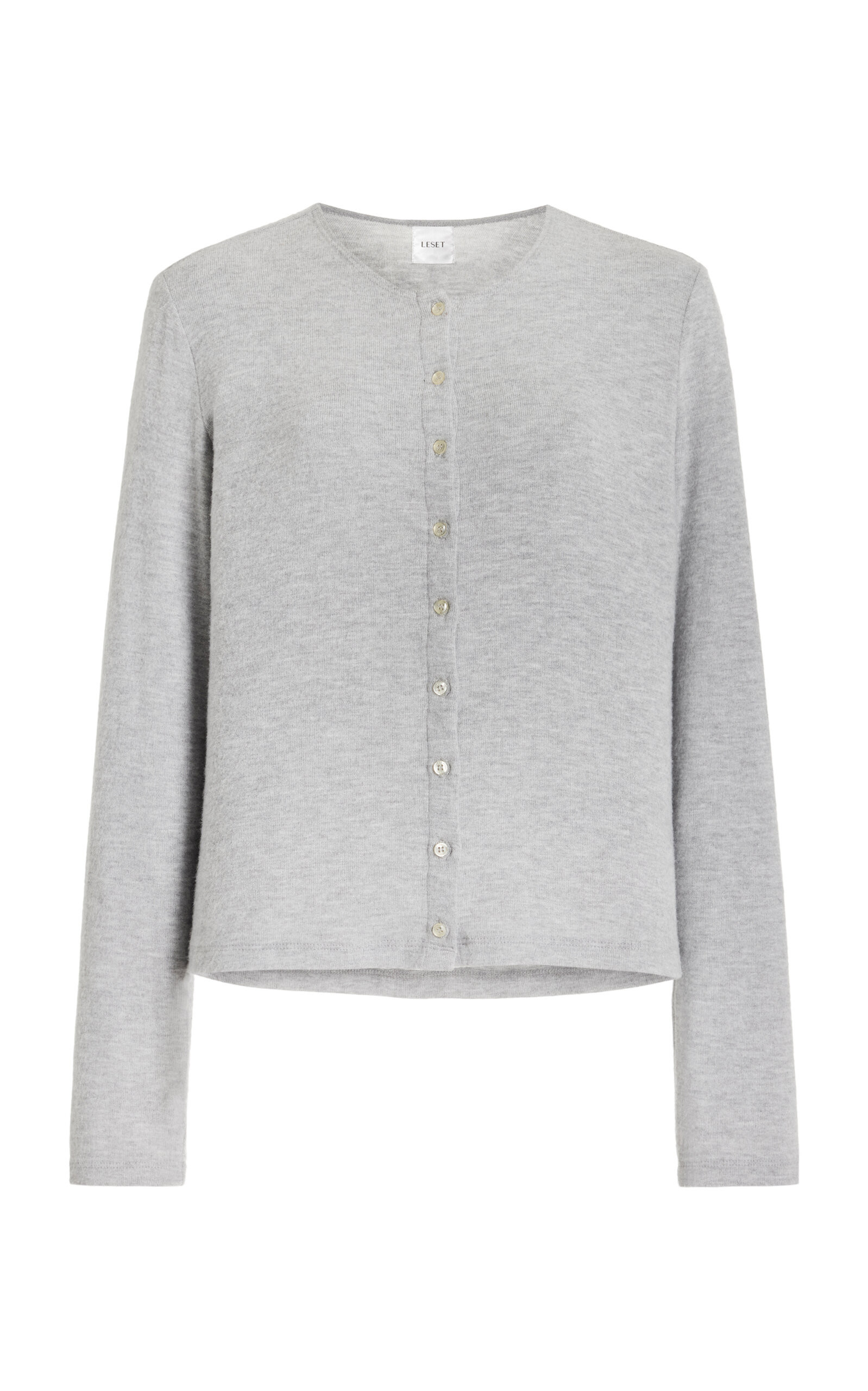 Leset - Lauren Cardigan - Grey - M - Moda Operandi | Moda Operandi (Global)