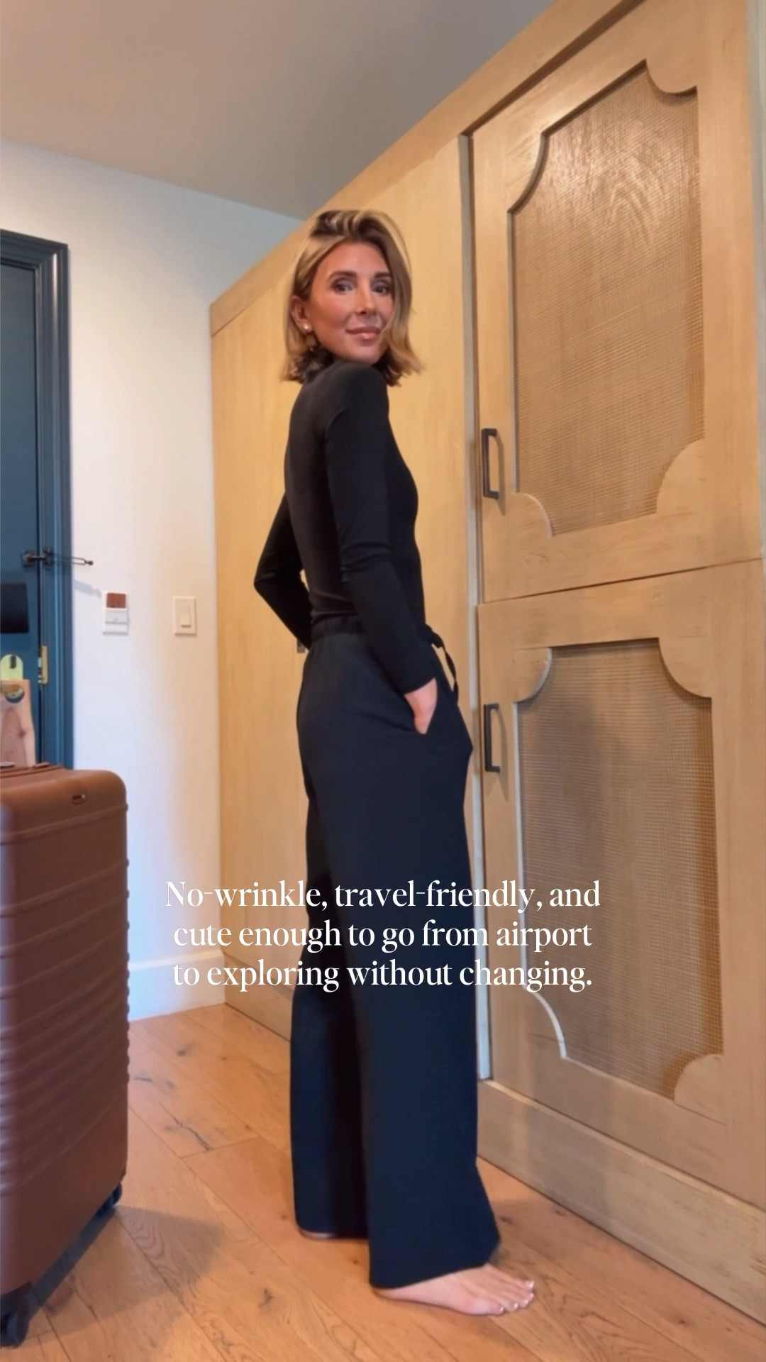 My no fail travel, airport outfit. I'm 5'7 wearing the regular length size small fit tts