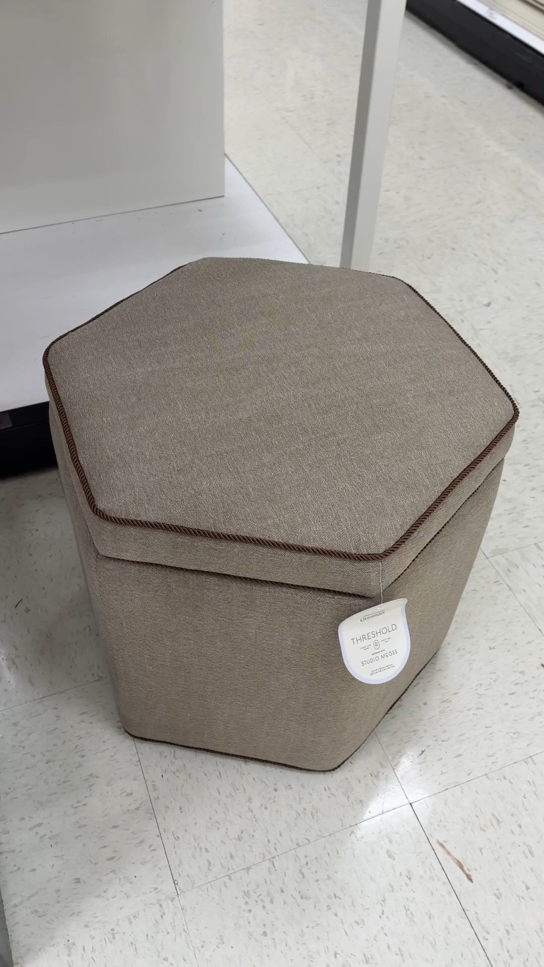 New at Target! 🎯 The Storage Ottoman with Twisted Piping Detail from Threshold designed with Studio McGee is such a pretty and practical accent for a living room. 😍 The hexagonal shape feels elevated, the brown linen upholstery adds warmth, and the twisted piping gives it a tailored, designer-inspired look. Love that the lift-top opens to hidden storage—perfect for stashing throws, books, or everyday clutter while doubling as extra seating! 🤎 #TargetHome #HiddenStorage #Ottoman


#LTKSaleAlert #LTKHome