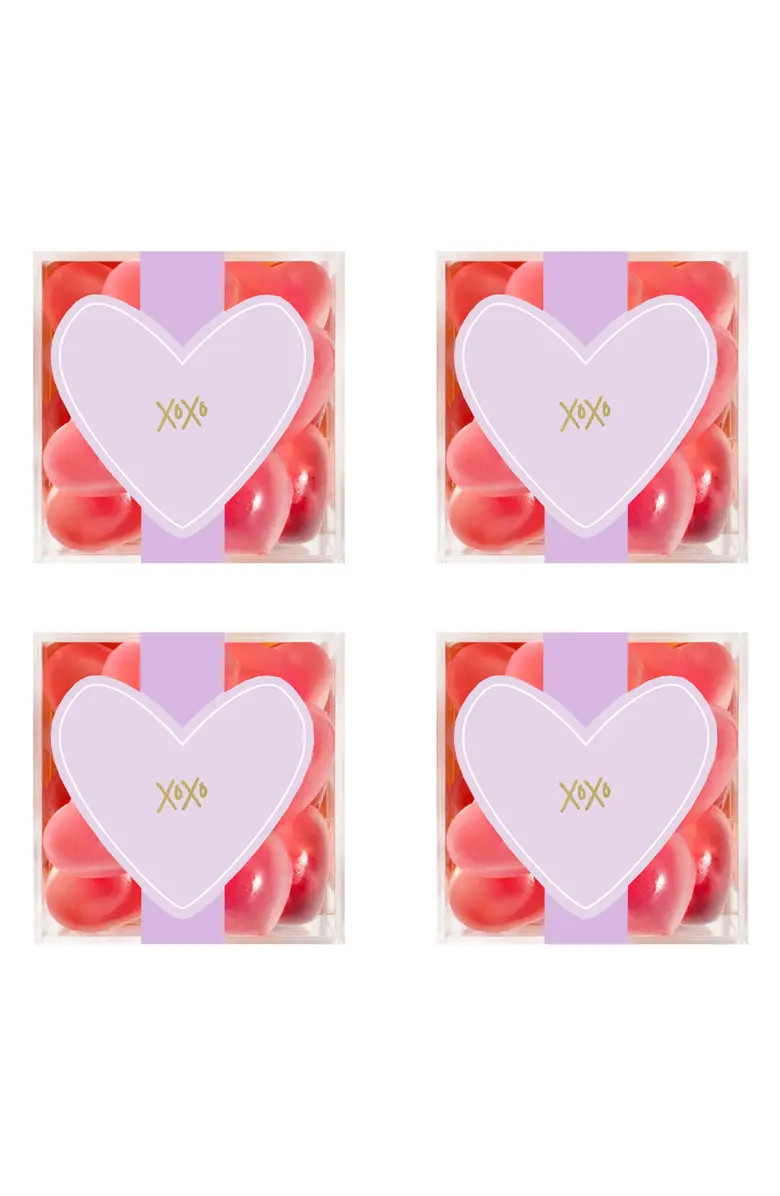 sugarfina Set of 4 Strawberry Heart Candy Cubes | Nordstrom | Nordstrom