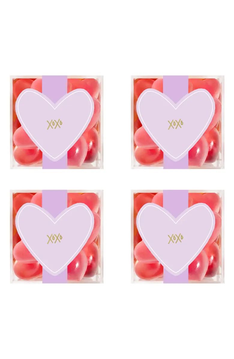 sugarfina Set of 4 Strawberry Heart Candy Cubes | Nordstrom | Nordstrom