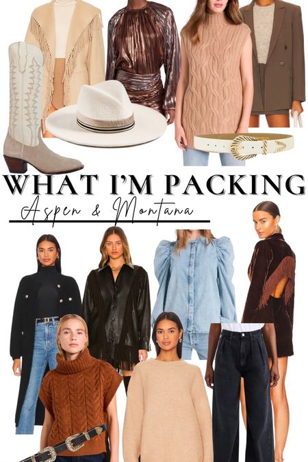 What I packed for Aspen & Montana

White cowboy boots, sweaters, fringe, cardigan, belts and more. 

#LTKstyletip #LTKSeasonal #LTKtravel