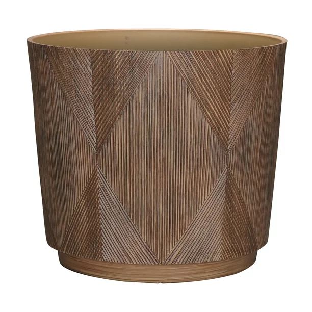 Better Homes & Gardens Hudson Brown Resin Planter, 15.7in x 15.7in x 13.8in - Walmart.com | Walmart (US)