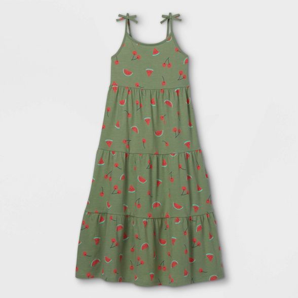 Girls' Printed Knit Sleeveless Maxi Dress - Cat & Jack™ | Target