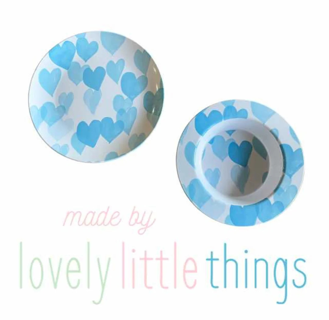 Love You Forever Blue Tableware | Etsy (US)